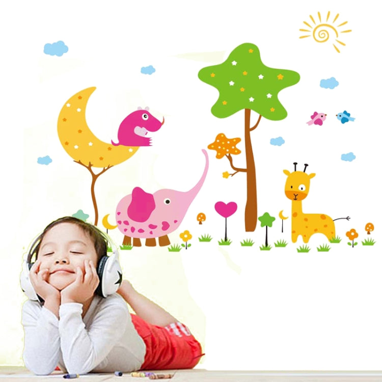 DIY Fashion Self Adhesive PVC Removable Wall Stickers / House Interior Decoration Pictures -- Cartoon Animal, Size: 90cm x 60cm