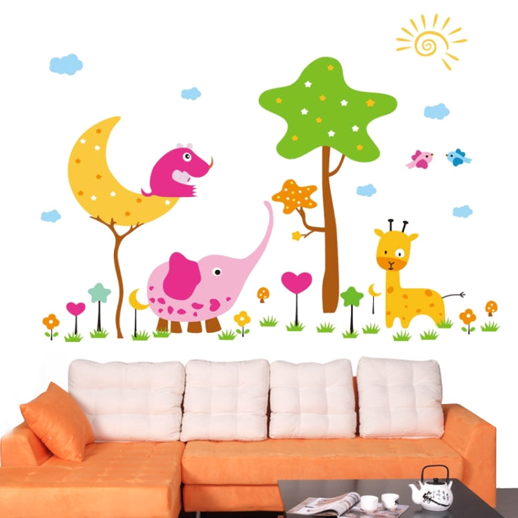 DIY Fashion Self Adhesive PVC Removable Wall Stickers / House Interior Decoration Pictures -- Cartoon Animal, Size: 90cm x 60cm