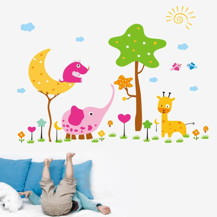 DIY Fashion Self Adhesive PVC Removable Wall Stickers / House Interior Decoration Pictures -- Cartoon Animal, Size: 90cm x 60cm