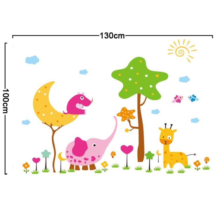 DIY Fashion Self Adhesive PVC Removable Wall Stickers / House Interior Decoration Pictures -- Cartoon Animal, Size: 90cm x 60cm