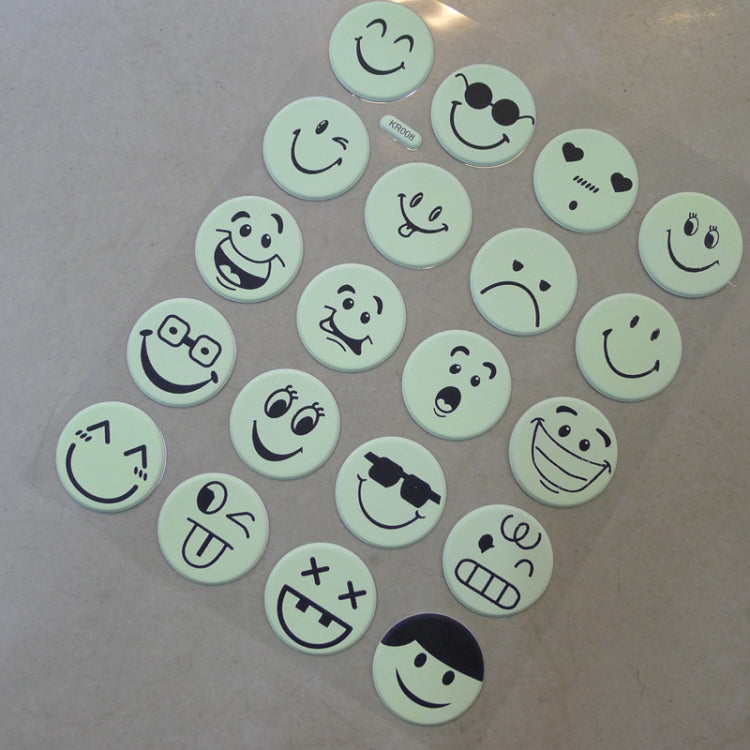 DIY Wall Stickers Decals Glow in Dark Stickers Fluorescent Luminous for Room - Variety Facial Expression