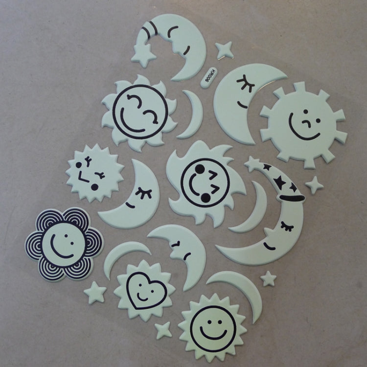 DIY Wall Stickers Decals Glow in Dark Stickers Fluorescent Luminous for Room - Star & Moon