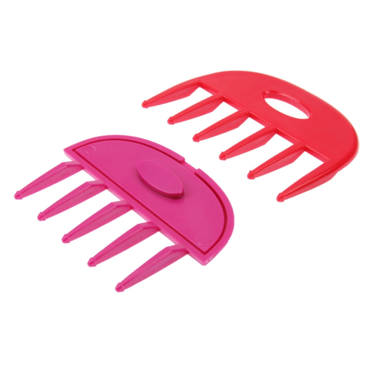 Z Shape Design Hair Pick Comb (YY-919)(Magenta)