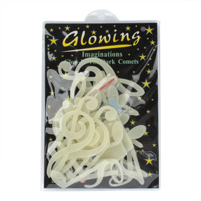 Glow in the Dark Light Green Music Symbol Shape Luminous Paste / Wall Stickers