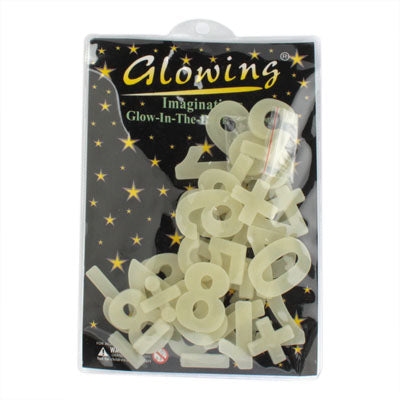 Glow in the Dark Light Green Arabic Numbers Shape Luminous Paste / Wall Stickers