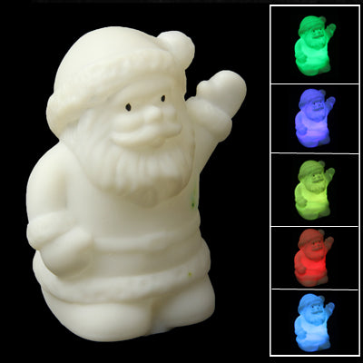 Cute Santa Claus Shape Color Variable LED Night Light(White)