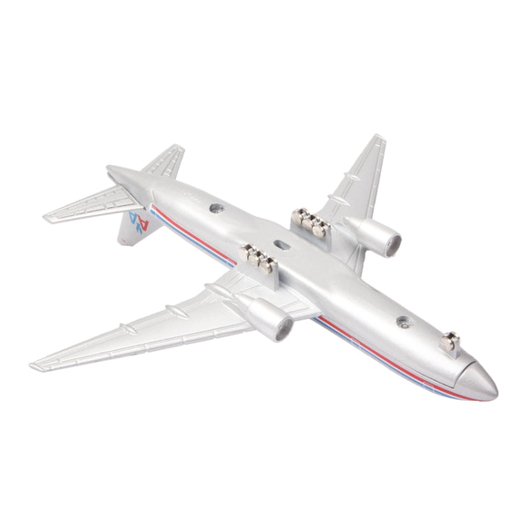 Mini Alloy Passenger Plane Model Desktop Displaying Collection Toy with Stand(LightGray)