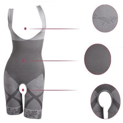 New Bamboo Charcoal Women Shapewear, Size: XXL(Grey)
