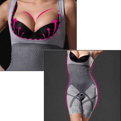 New Bamboo Charcoal Women Shapewear, Size: XXL(Grey)