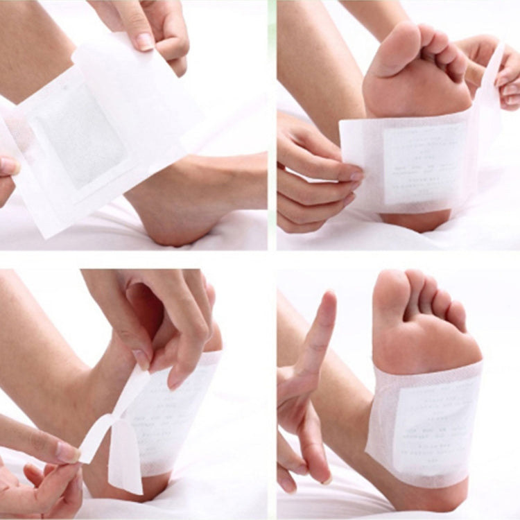 5 Bags KINOKI Detox Foot Pads Ginger Salt Foot Bath Cleansing Patches and Adhesive(White)
