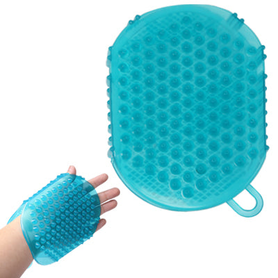High Quality Two Sided Massage Glove Brush(Blue)