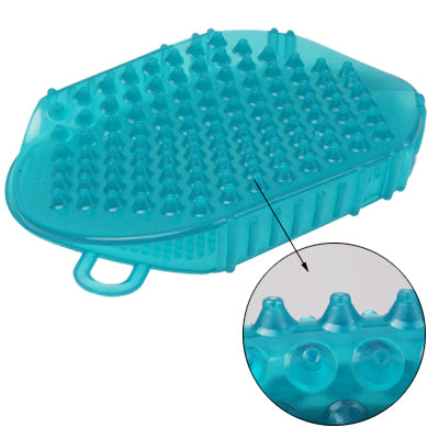 High Quality Two Sided Massage Glove Brush(Blue)