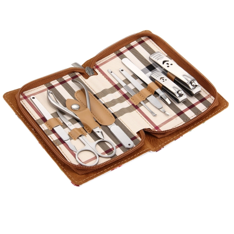 9 in 1 Nail Care Clipper Pedicure Manicure Kits (Nail Clipper, Tweezers, Cuticle Clipper, Ear Cleaner, Scissors, Pusher, Cuticle Knife, Cuticle Trimmer, Nail File)(Silver)
