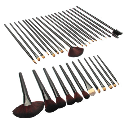 Professional 32pcs Makeup Brush Set Beauty Kit Cosmetic + PU Leather Carrying Case(Black)
