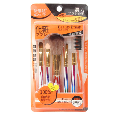 5pcs Beauty Professional Make-up Brushes Travel Cosmetic Brushes Set