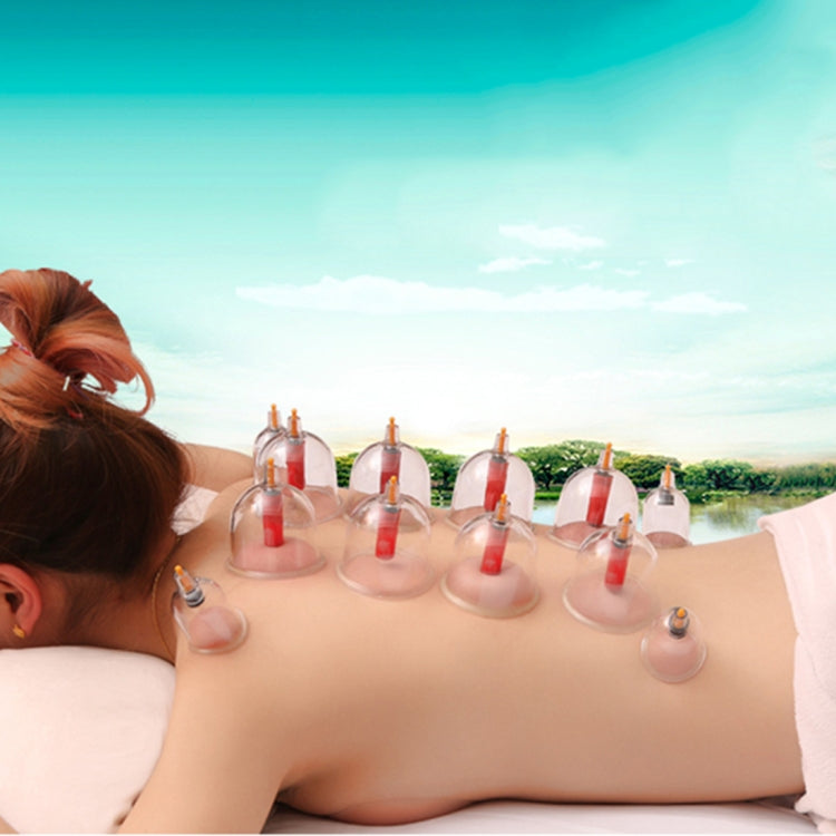 12-Cup Cupping Device Set Versatile Traditional China Cupping Therapy Device(Beige)