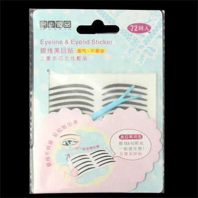 72 Pairs Eyelid Patch Eyeliner Stickers Double Eyelid Stickers (2pcs in One Packaging, The Price is for 2pcs)(Black)