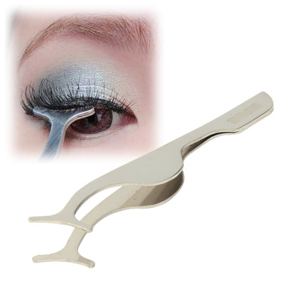 Multifunctional Stainless Steel False Eyelash Assistance Eyelash Tweezers(Silver)