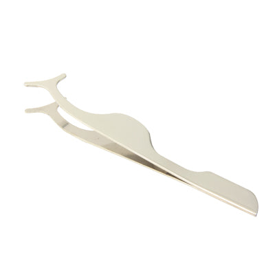 Multifunctional Stainless Steel False Eyelash Assistance Eyelash Tweezers(Silver)