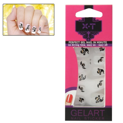 2 PCS Ghost Style 3D Design Nail Decals(Black)