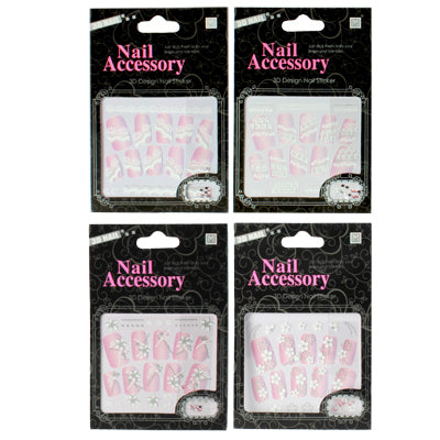 4 PCS 3D Design Nail Decals (Random Delivery)