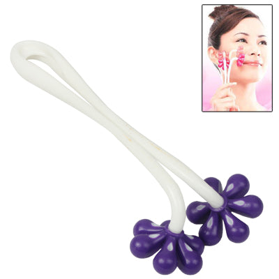 Plastic Flower Shaped Design Face Massager Facial Roller for Lady Women