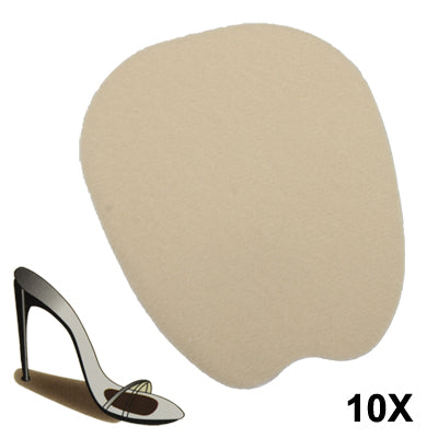 5 Pairs of Ultra Thin Cotton Flock Shoes Pads Stickers Cushion Foot Care for Ladies (10 pcs in one packaging, the price is for 10 pcs)