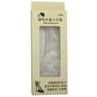Pair of Crystal Foot Cushion Pad for Ladies (2 pcs in one packaging, the price is for 2 pcs)(Transparent)