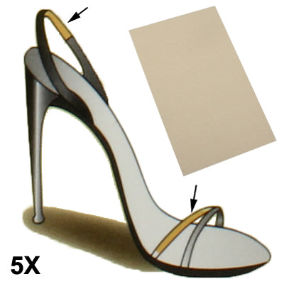 Ultra Thin Cotton Flock Shoes Pads Stickers Cushion Foot Care for Ladies (5 pcs in one packaging, the price is for 5 pcs)(Black)