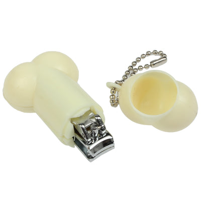 Adorable Bone Style Nail Clipper Manicure Cutter Trimmer with Key Chain(Beige)
