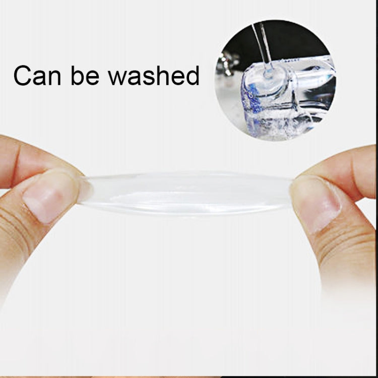 50 PCS 6 in 1 Reusable Crystal Clear Silicone Gel Heel Protective Padding Sticker Paste Pad for High-Heeled Shoes(Transparent)