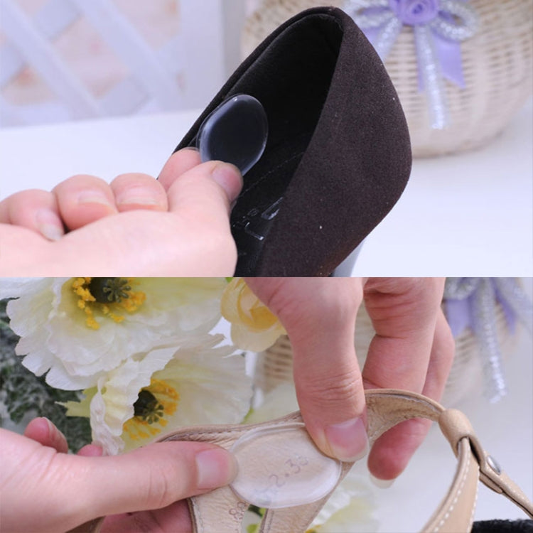 50 PCS 6 in 1 Reusable Crystal Clear Silicone Gel Heel Protective Padding Sticker Paste Pad for High-Heeled Shoes(Transparent)