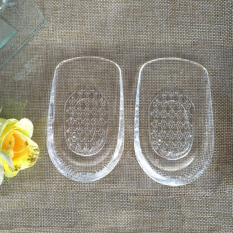 50 Pairs of Taller Shoes Heel Insoles Silicone Gel Invisible Non-Slip Foot Cushion Pads(Transparent)
