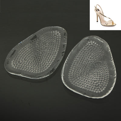Pair of Taller Shoes Heel Insoles Silicone Gel Invisible Non-Slip Foot Cushion Pads(Transparent)