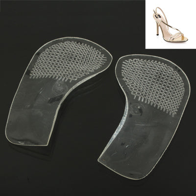 Pair of Reusable Invisible Silicone Gel Arch Cushion Support Pad for Shoes Boot(Transparent)