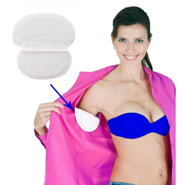 50 PCS Disposable Self-adhesive Armpit Cotton Sweat Pads Underarm Absorbents(White)