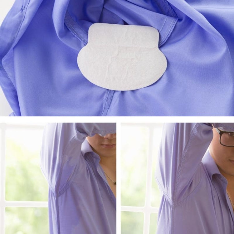 50 PCS Disposable Self-adhesive Armpit Cotton Sweat Pads Underarm Absorbents(White)