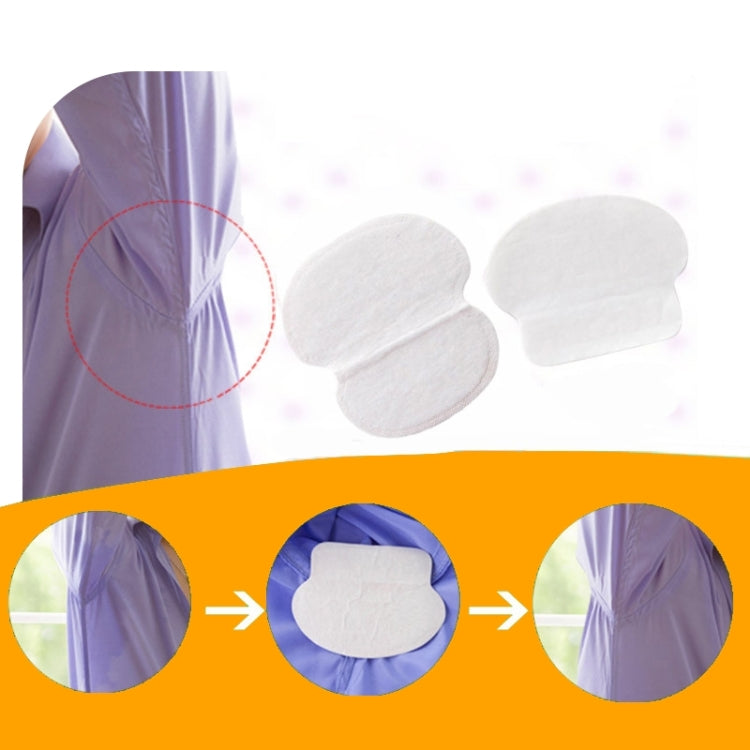 50 PCS Disposable Self-adhesive Armpit Cotton Sweat Pads Underarm Absorbents(White)