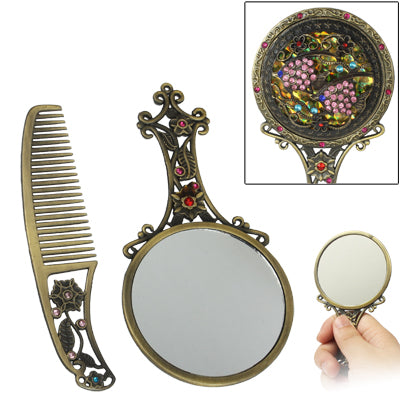 Fish Carve Restore Ancient Ways Cosmetic Mirror & Comb