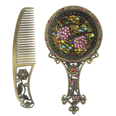 Fish Carve Restore Ancient Ways Cosmetic Mirror & Comb