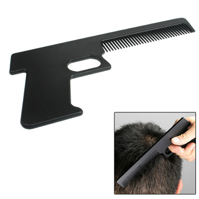 Pistol Design Portable plastic Comb / Hair Brush Comb(Black)