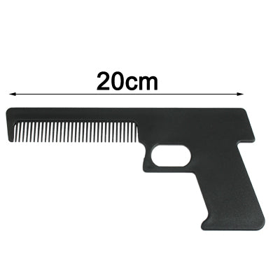 Pistol Design Portable plastic Comb / Hair Brush Comb(Black)