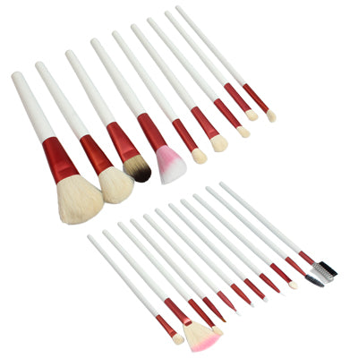 Professional 20pcs Makeup Brush Set Beauty Kit Cosmetic + PU Leather Carrying Case(Pink)