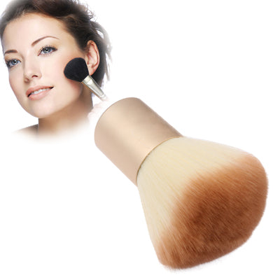Large Soft Cosmetic Single Mineral Powder Brush with Round Cut Bristles for Face & Body Makeup Tool