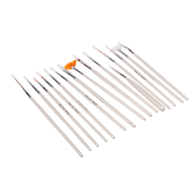 15pcs Beauty Professional Make-up Brushes Travel Cosmetic Brushes Set(White)