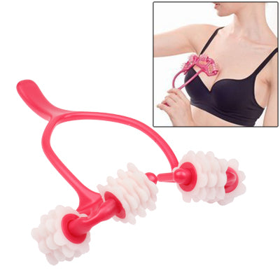 Handheld Bust Toning Roller Massager Breast & Enhance Wand with 4 Groups of Rollers