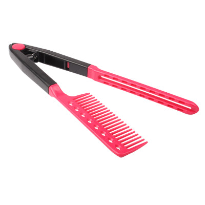 DIY Clamping Design Plastic Hair Styling Comb Salon Hairdresser Comb Straightening Comb