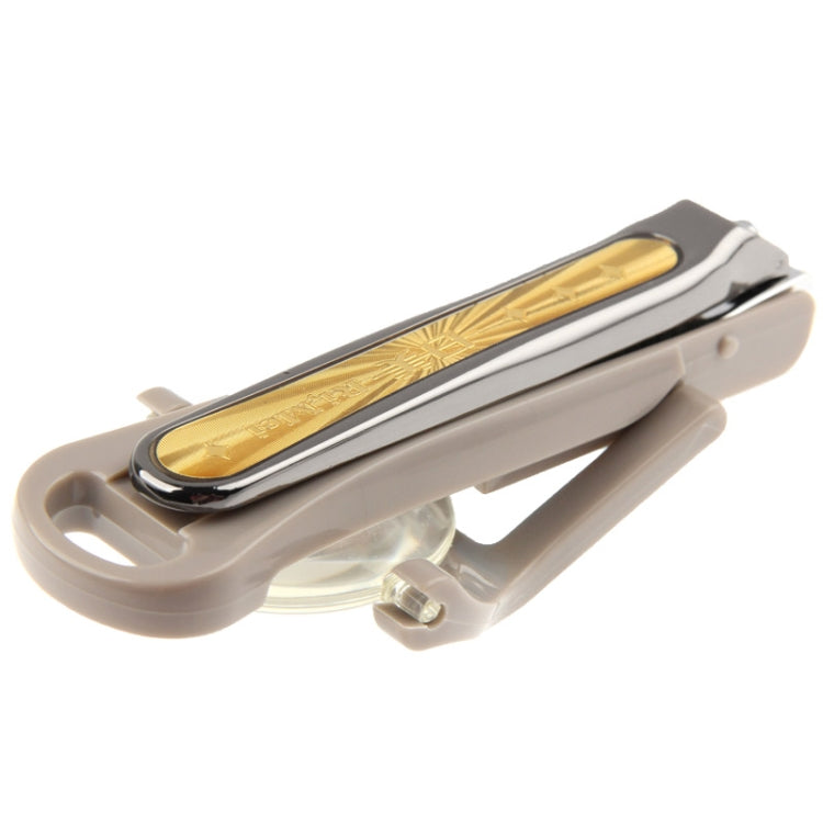 2 in 1 Nail Clipper Cutter Trimmer Scissors with Magnifier, Random Color Delivery (B689)