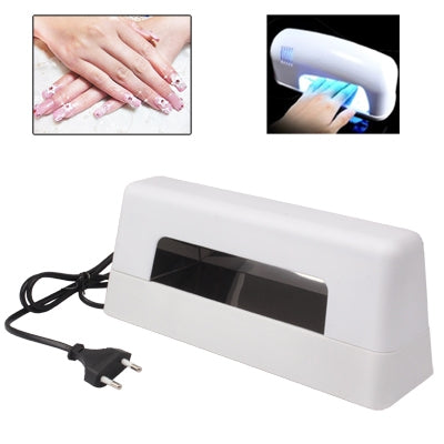 9W UV Lamp Light Professional Nail Dryer (1 Bulb), EU Plug(White)