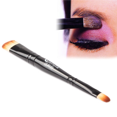 Dual Head Eye Shadow Eyeliner Makeup Brush Cosmetic Applicator Tool Kit(Black)